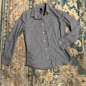 H&M M Mens Button down Blue White Checkered